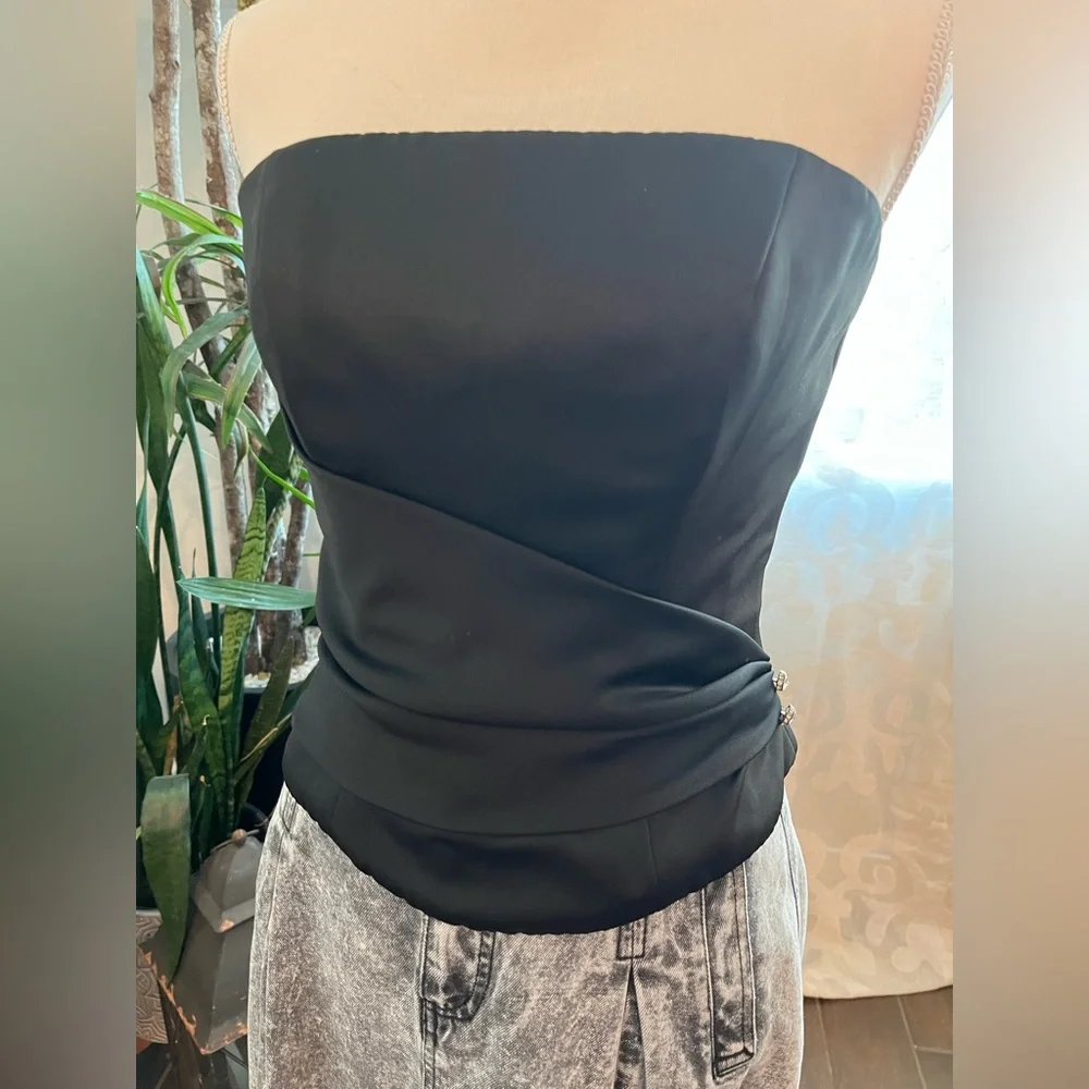 Vintage Mori lee corset with rhinestone detail and ruching 90s - Picture 9 of 14